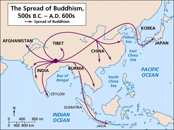 BuddhismSpreadMap