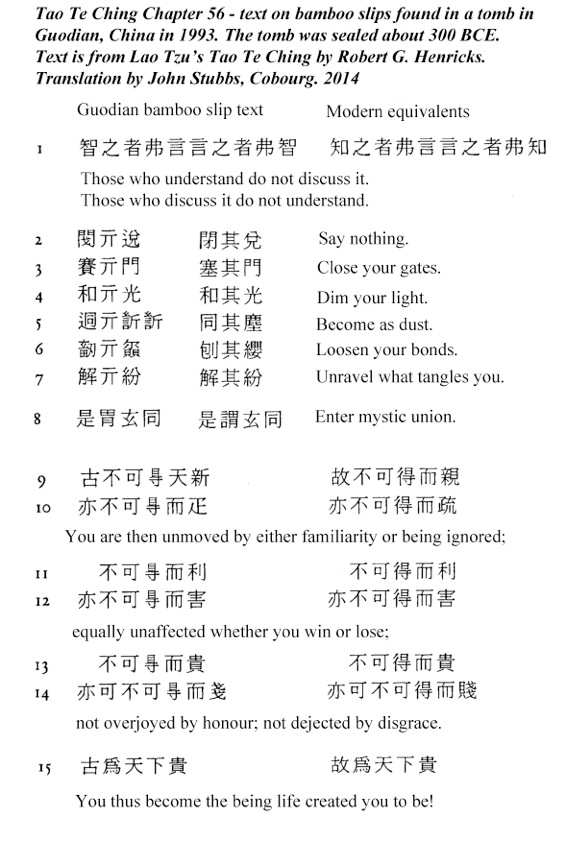Selection from the Tao Te Ching